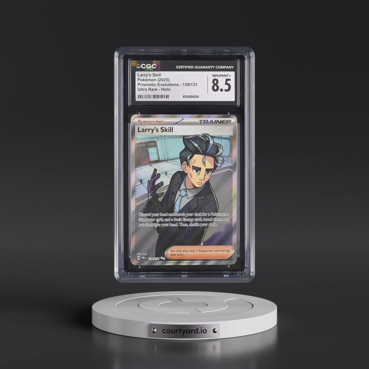 2025 Pokémon Pre EN-Prismatic Evolutions #139 Larry's Skill - Ultra Rare (CGC 8.5 NM-MT+)