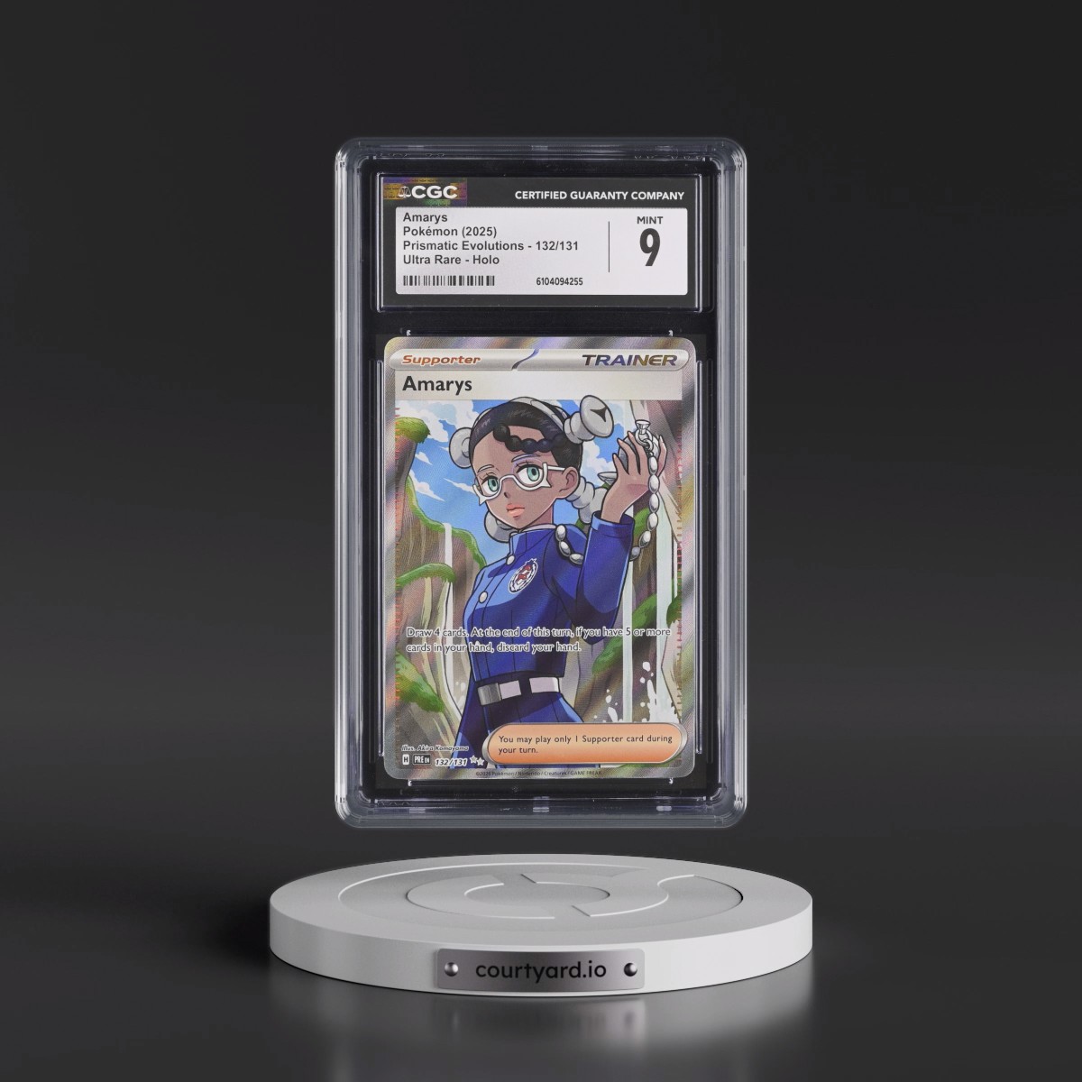2025 Pokémon Pre EN-Prismatic Evolutions #132 Amarys - Ultra Rare (CGC 9 MINT)