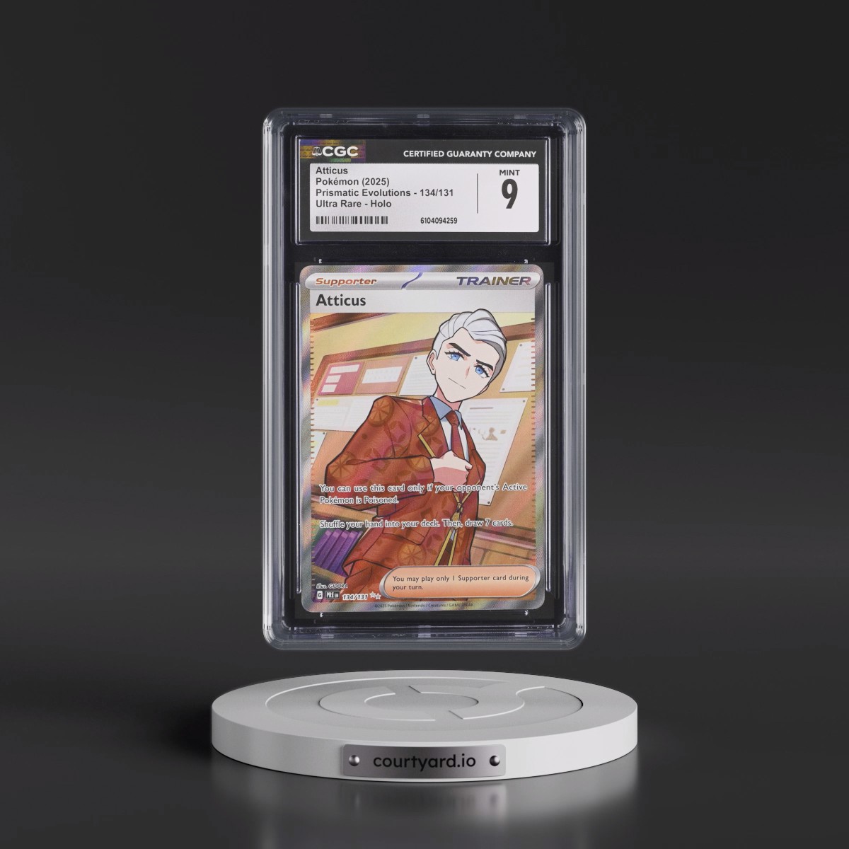 2025 Pokémon Pre EN-Prismatic Evolutions #134 Atticus - Ultra Rare (CGC 9 MINT)
