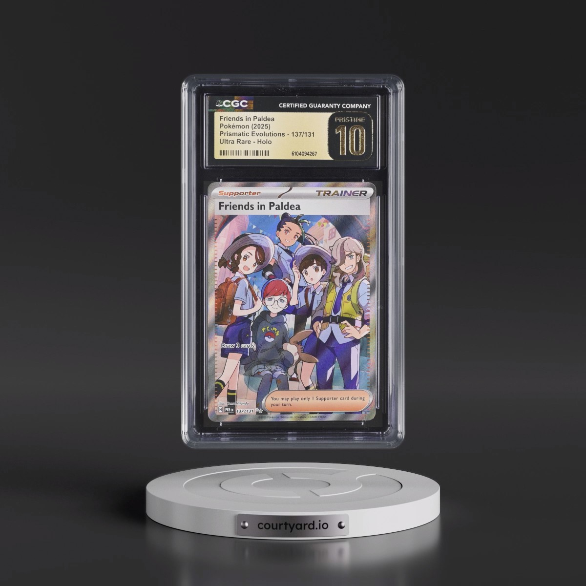 2025 Pokémon Pre EN-Prismatic Evolutions #137 Friends in Paldea - Ultra Rare (CGC 10 PRISTINE)