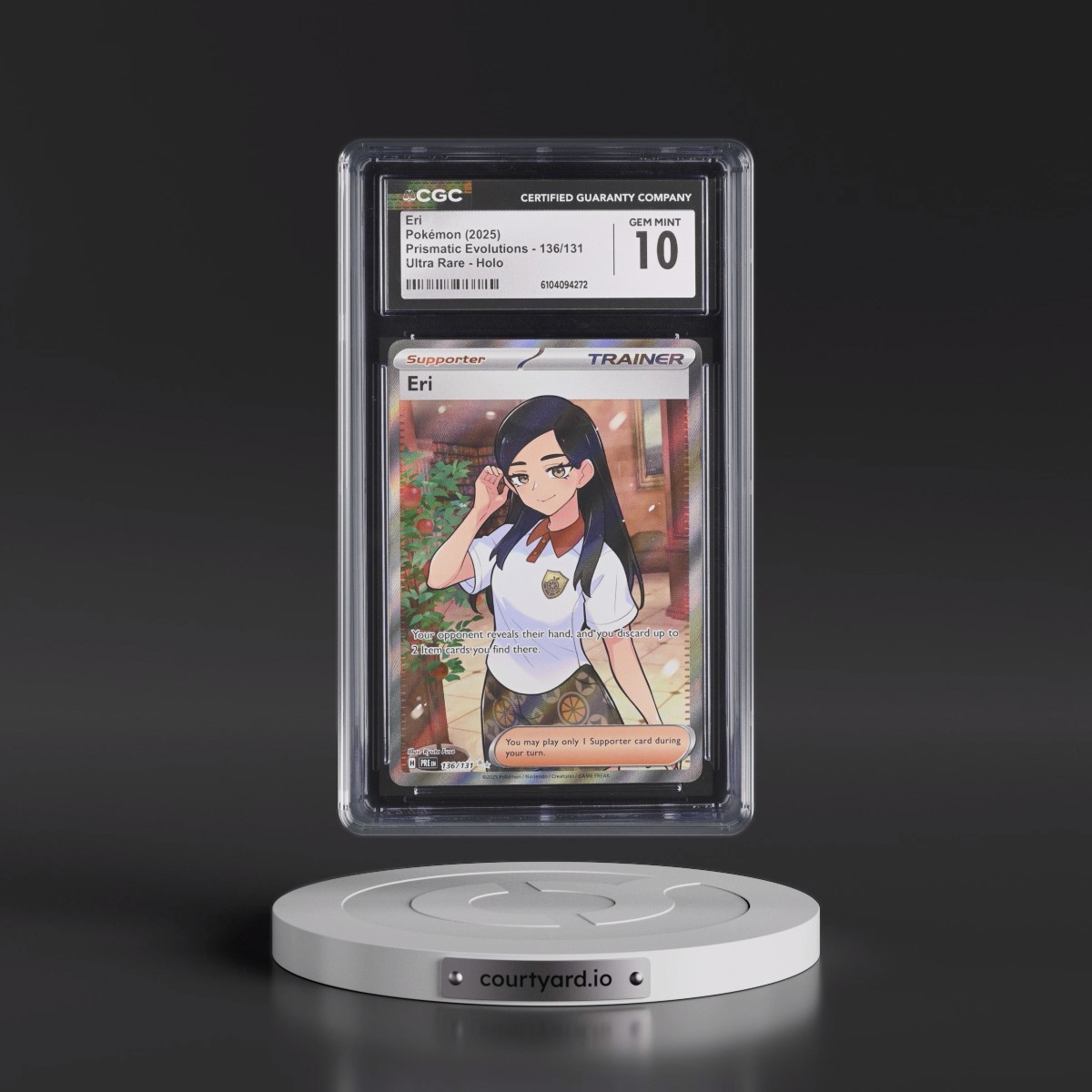 2025 Pokémon Pre EN-Prismatic Evolutions #136 Eri - Ultra Rare (CGC 10 GEM MINT)