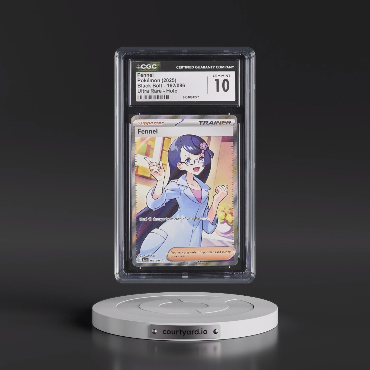 2025 Pokémon Blk EN-Black Bolt #162 Fennel - Ultra Rare (CGC 10 GEM MINT)