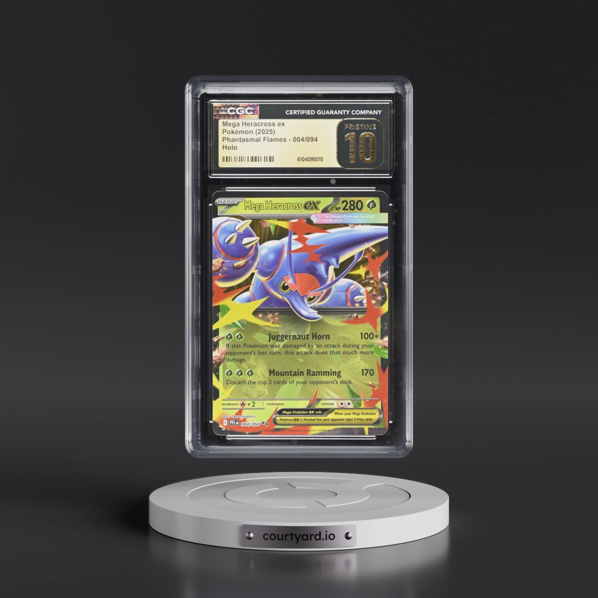 2025 Phantasmal Flames - PFL EN #004/094 Mega Heracross ex - Holo (CGC 10 PRISTINE)