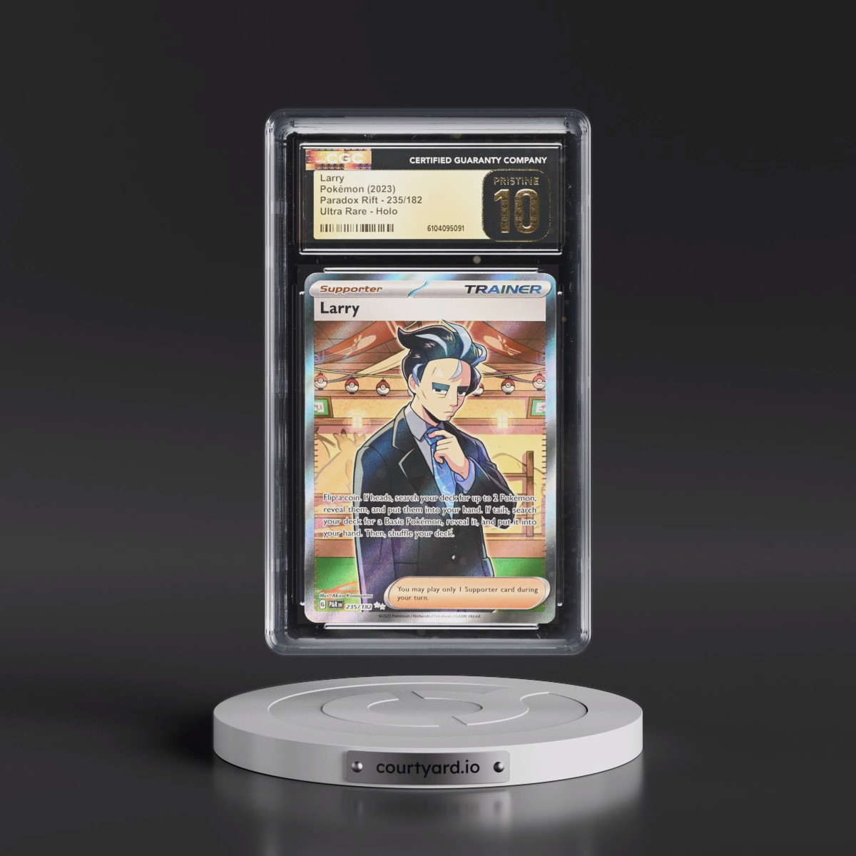 2023 Pokémon Par EN-Paradox Rift #235 Larry - Ultra Rare (CGC 10 PRISTINE)