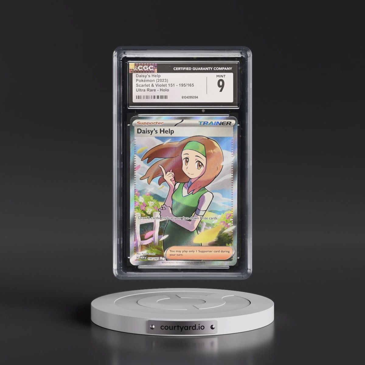 2023 Scarlet & Violet 151 - MEW EN #195/165 Daisy's Help - Ultra Rare Holo (CGC 9 MINT)