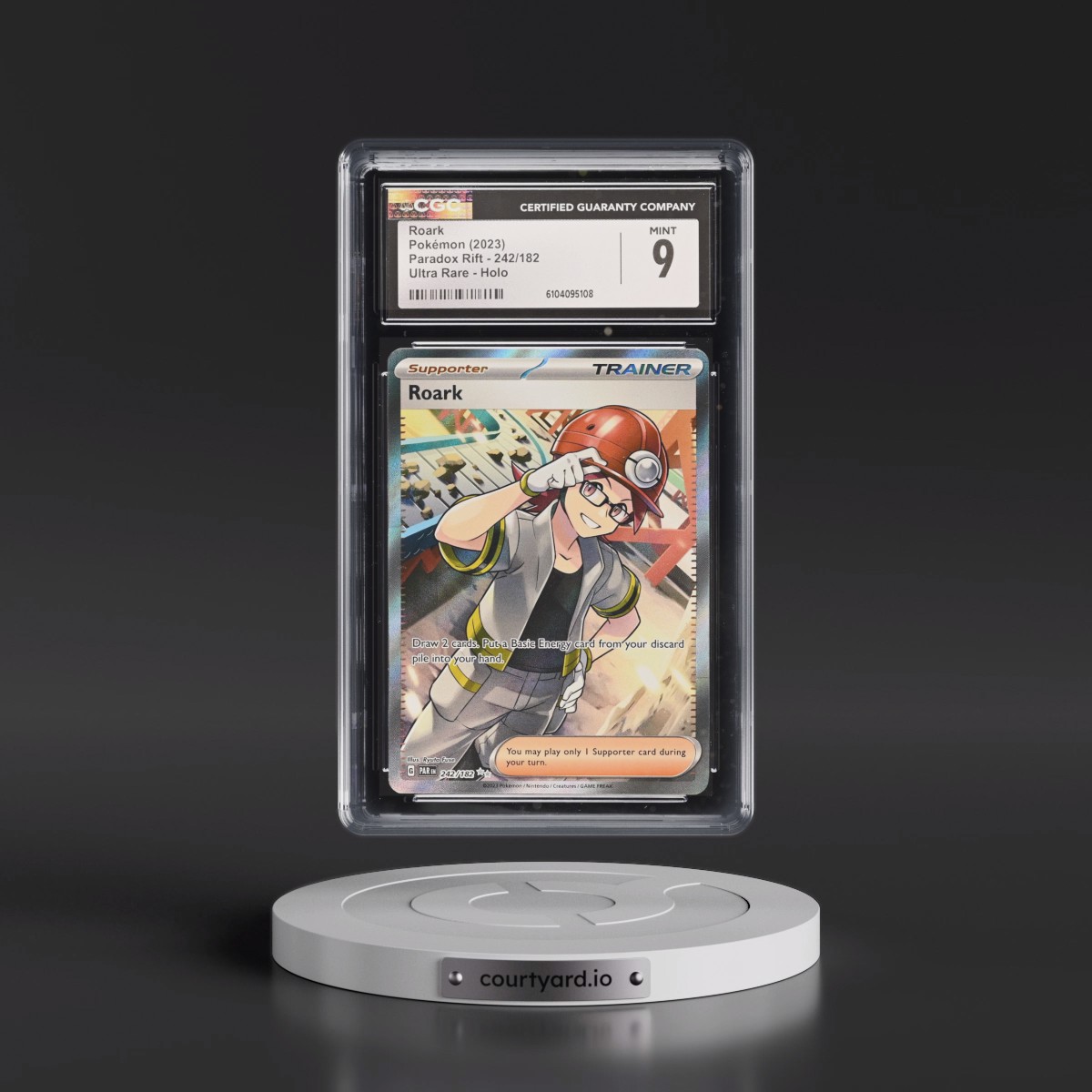 2023 Pokémon Par EN-Paradox Rift #242 Roark - Ultra Rare (CGC 9 MINT)