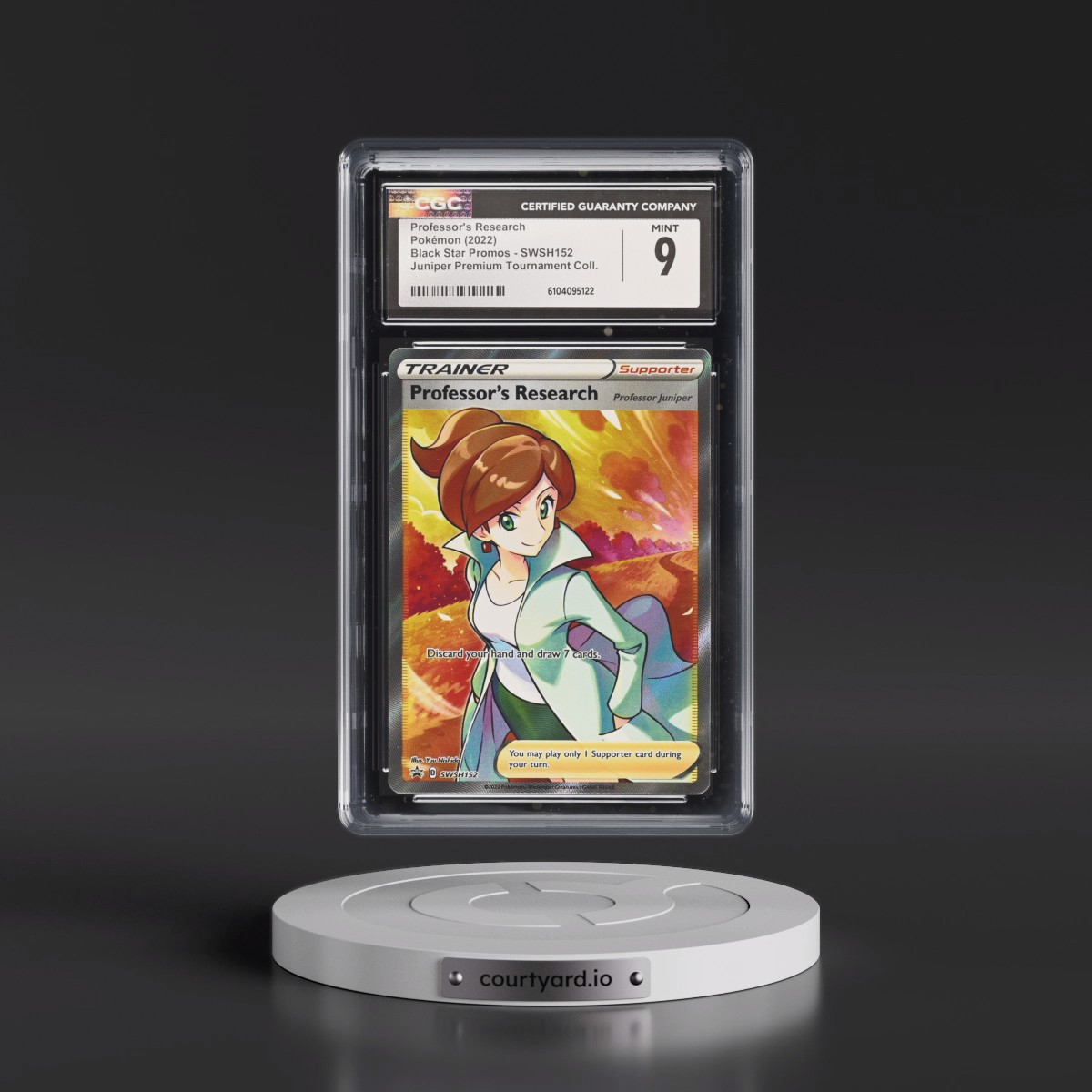 2017 Black Star Promos - Sword & Shield #SWSH152 Professor's Research - Professor Juniper Premium Tournament Collection (CGC 9 MINT)