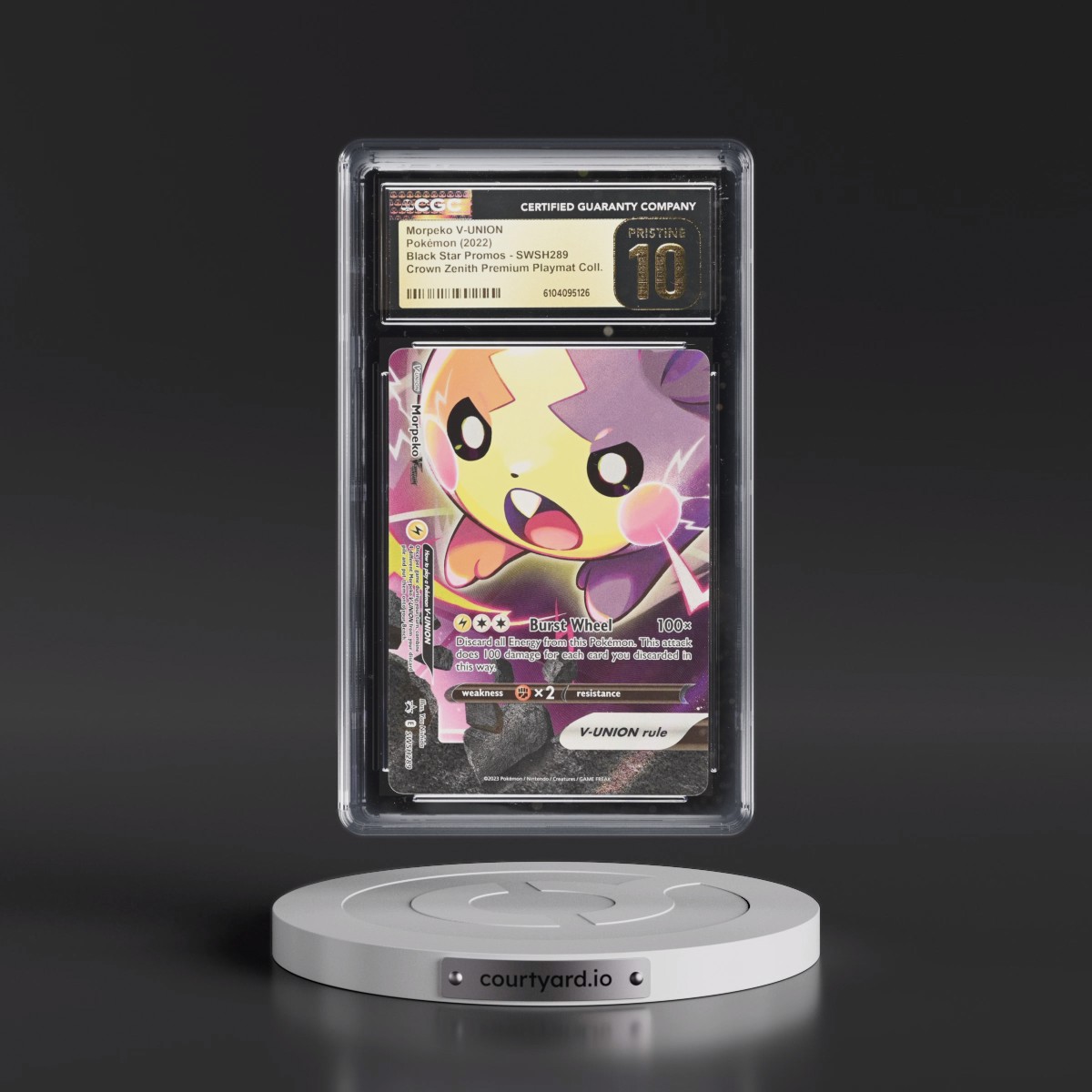 2017 Black Star Promos - Sword & Shield #SWSH289 Morpeko V-UNION - Crown Zenith Premium Playmat Collection (CGC 10 PRISTINE)