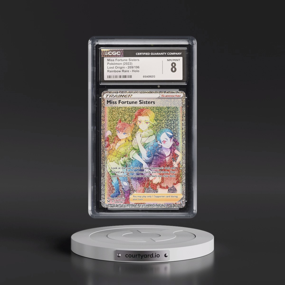 2022 Lost Origin #209/196 Miss Fortune Sisters - Rainbow Holo (CGC 8 NM-MT)