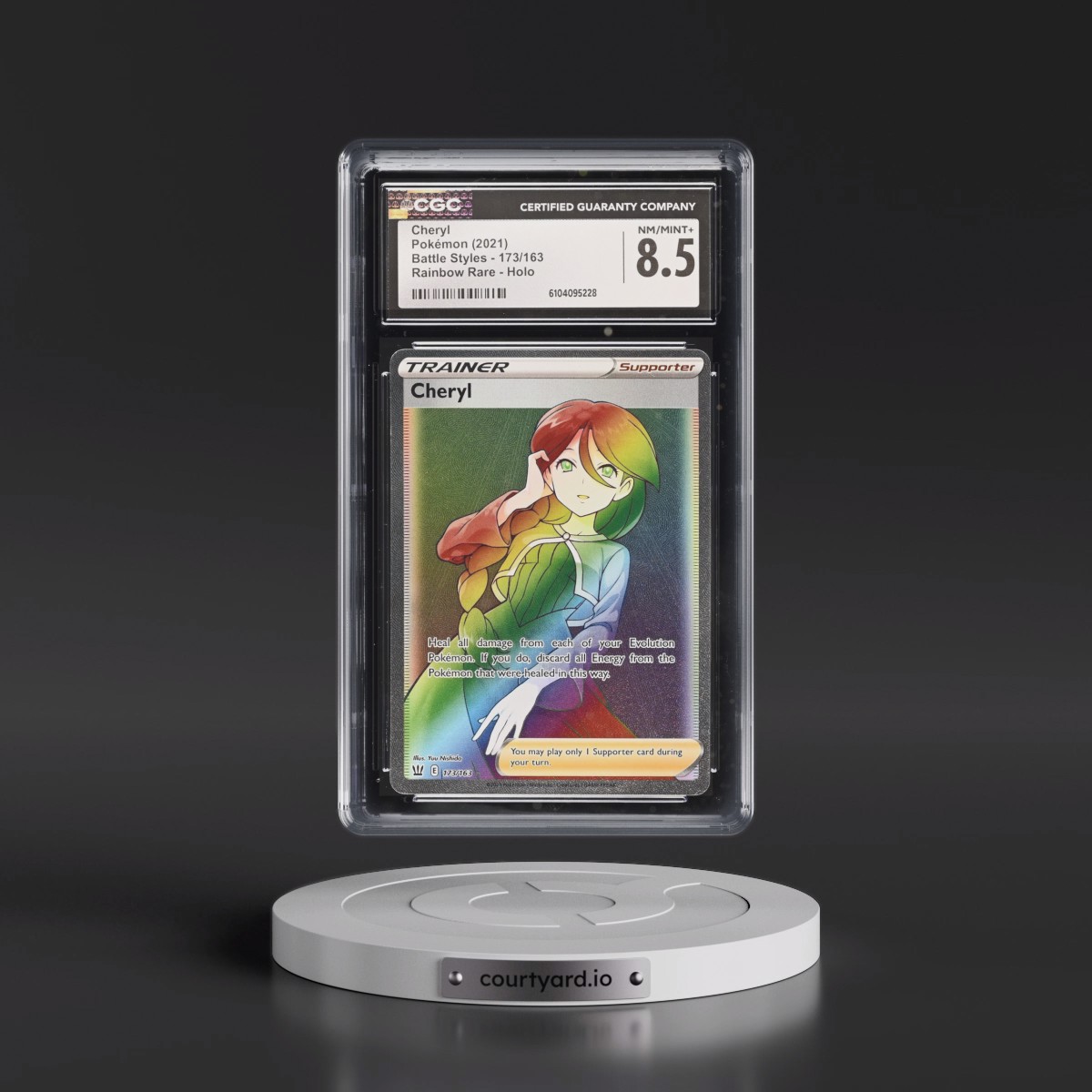 2021 Pokémon Sword & Shield Battle Styles #173 Cheryl - Full Art Secret (CGC 8.5 NM-MT+)