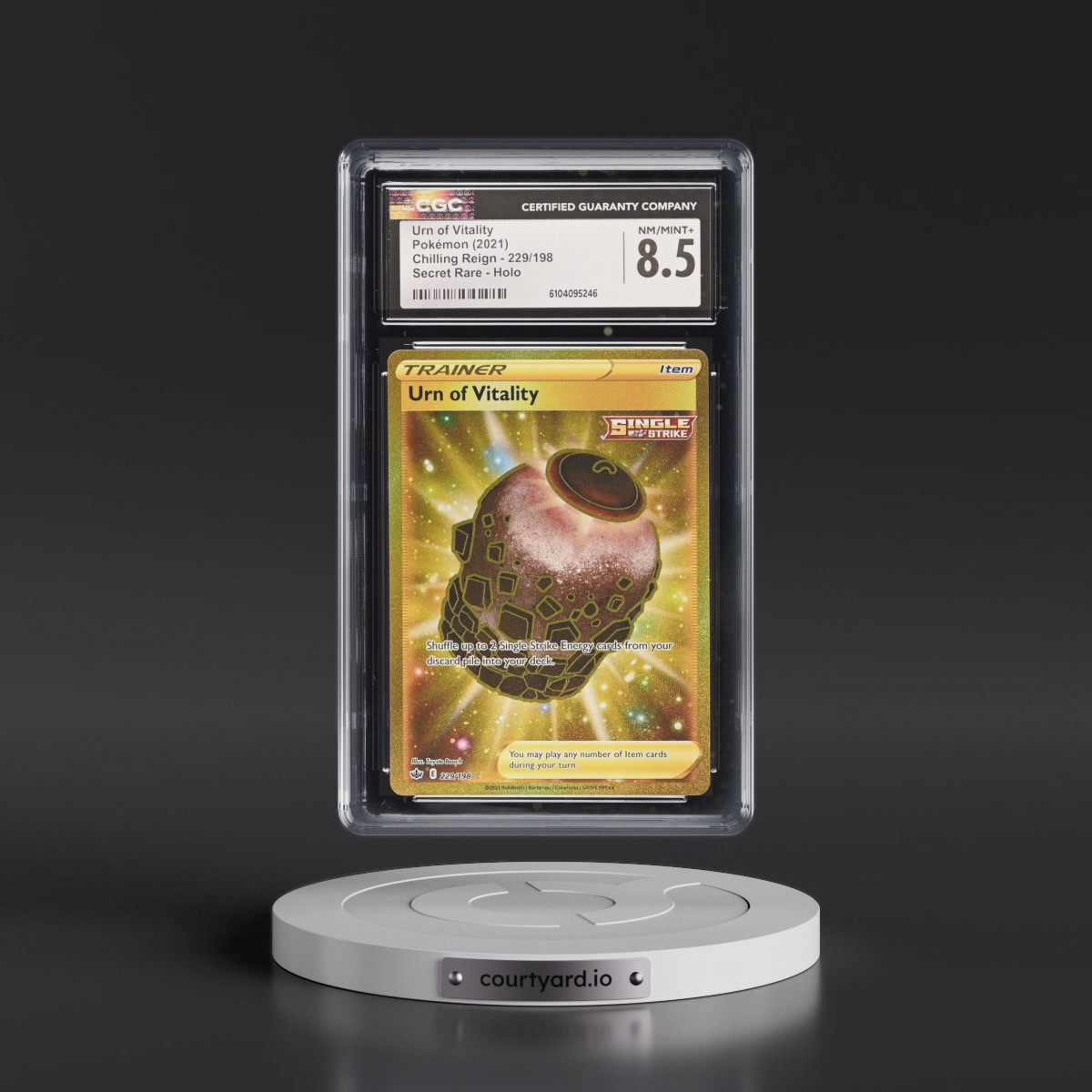 2021 Chilling Reign #229/198 Urn of Vitality - Secret Rare Holo (CGC 8.5 NM-MT+)