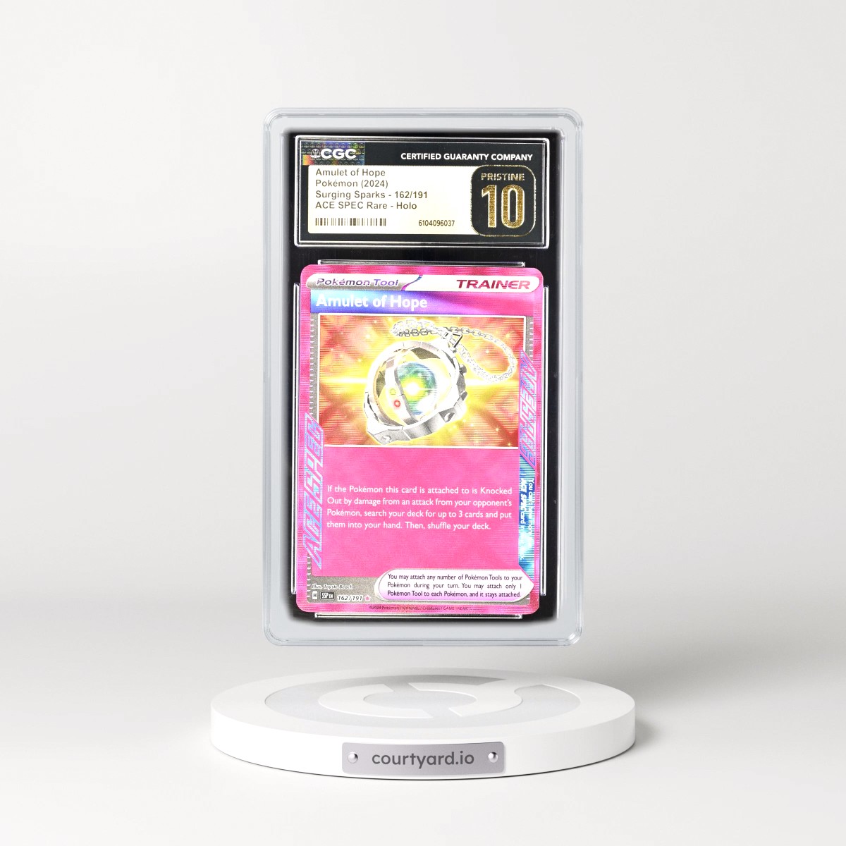 2024 Surging Sparks - SSP EN #162/191 Amulet of Hope - ACE SPEC Rare Holo (CGC 10 PRISTINE)