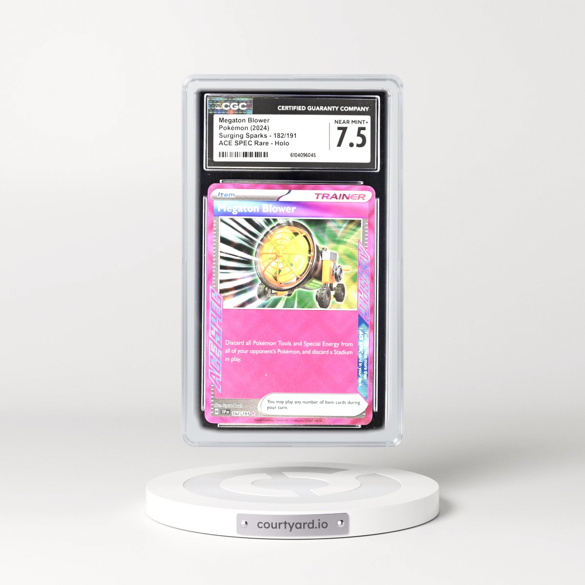 2024 Surging Sparks - SSP EN #182/191 Megaton Blower - ACE SPEC Rare Holo (CGC 7.5 NM+)