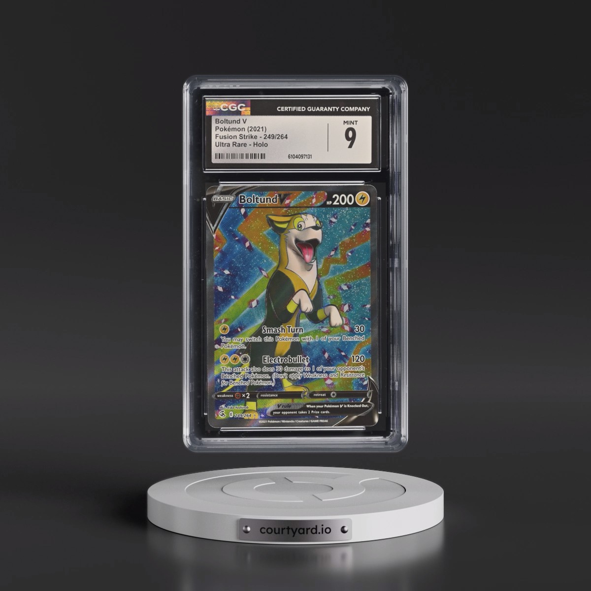 2019 Fusion Strike #249/264 Boltund V - Ultra Rare Holo (CGC 9 MINT)