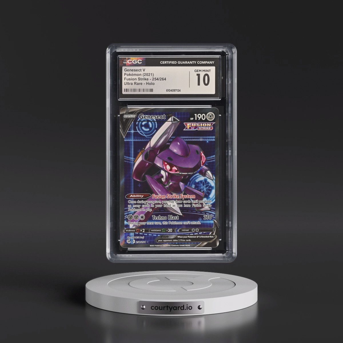 2019 Fusion Strike #254/264 Genesect V - Ultra Rare Holo (CGC 10 GEM MINT)