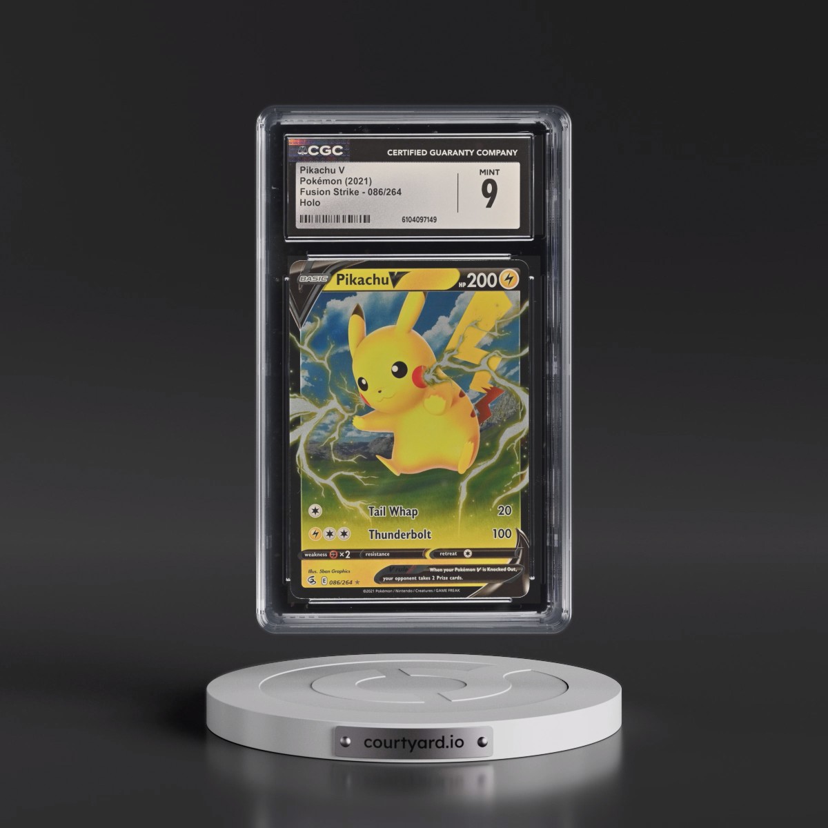 2019 Fusion Strike #086/264 Pikachu V - Holo (CGC 9 MINT)