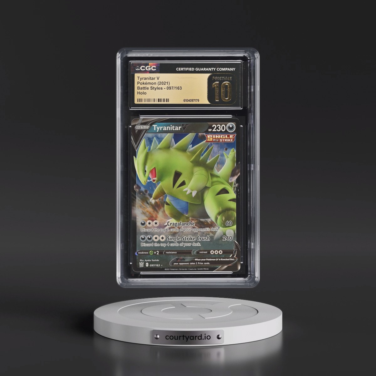 2021 Battle Styles #097/163 Tyranitar V - Holo (CGC 10 PRISTINE)