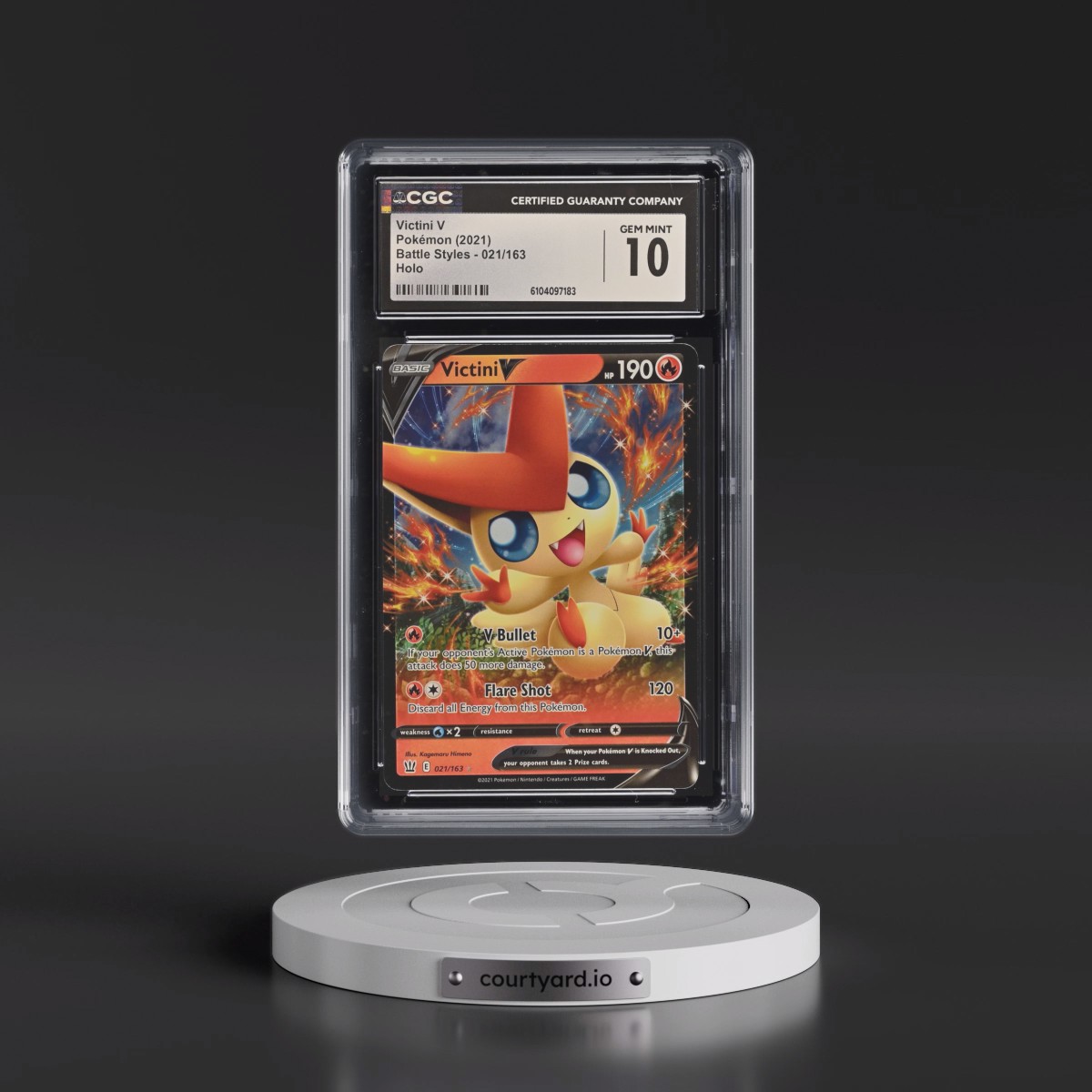 2021 Battle Styles #021/163 Victini V - Holo (CGC 10 GEM MINT)