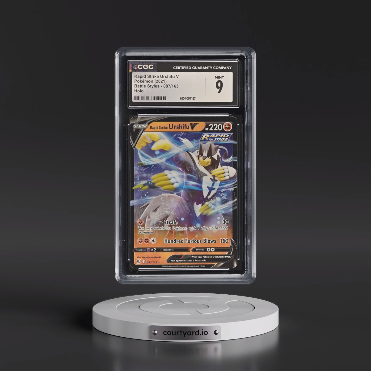 2021 Battle Styles #087/163 Rapid Strike Urshifu V - Holo (CGC 9 MINT)