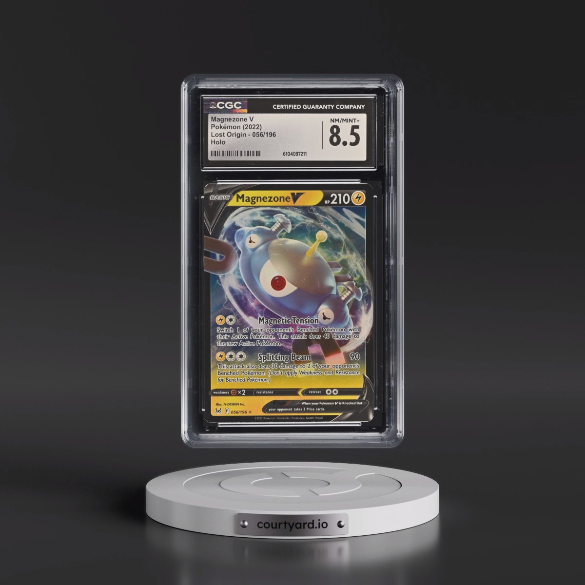 2022 Lost Origin #056/196 Magnezone V - Holo (CGC 8.5 NM-MT+)