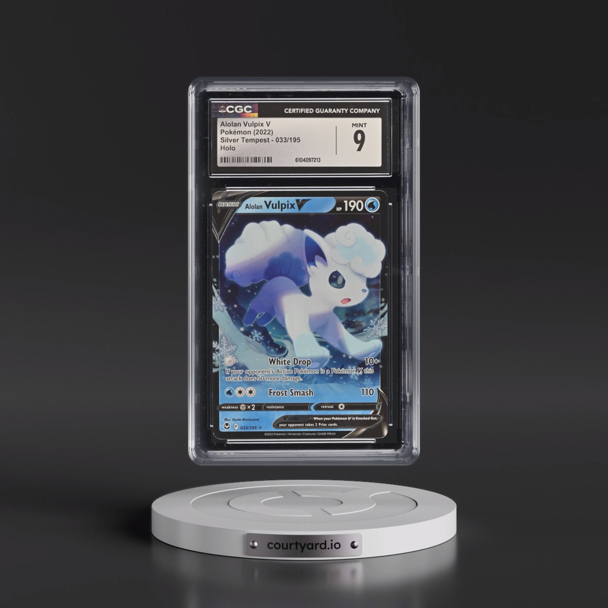 2022 Silver Tempest #033/195 Alolan Vulpix V - Holo (CGC 9 MINT)