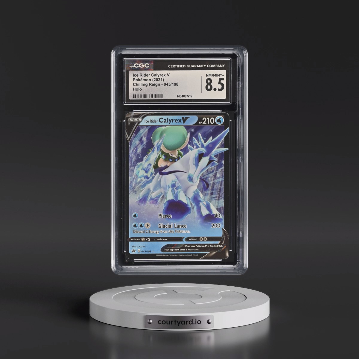 2021 Chilling Reign #045/198 Ice Rider Calyrex V - Holo (CGC 8.5 NM-MT+)