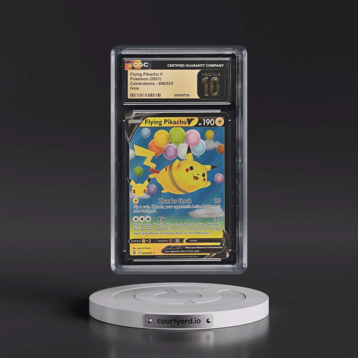 2021 Celebrations #006/025 Flying Pikachu V - Holo (CGC 10 PRISTINE)