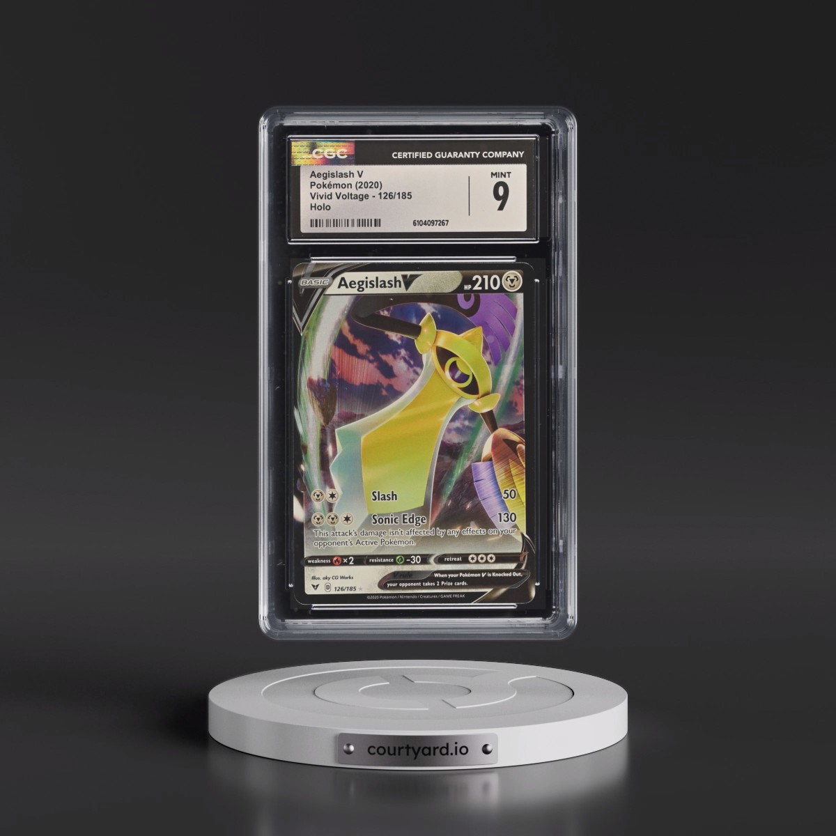 2020 Vivid Voltage #126/185 Aegislash V - Holo (CGC 9 MINT)