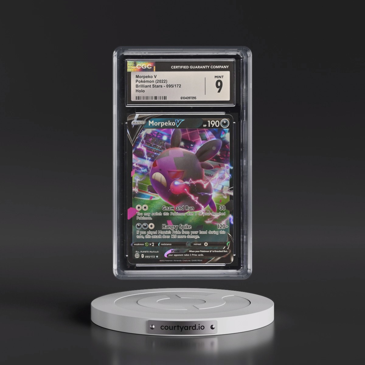 2022 Brilliant Stars #095/172 Morpeko V - Holo (CGC 9 MINT)