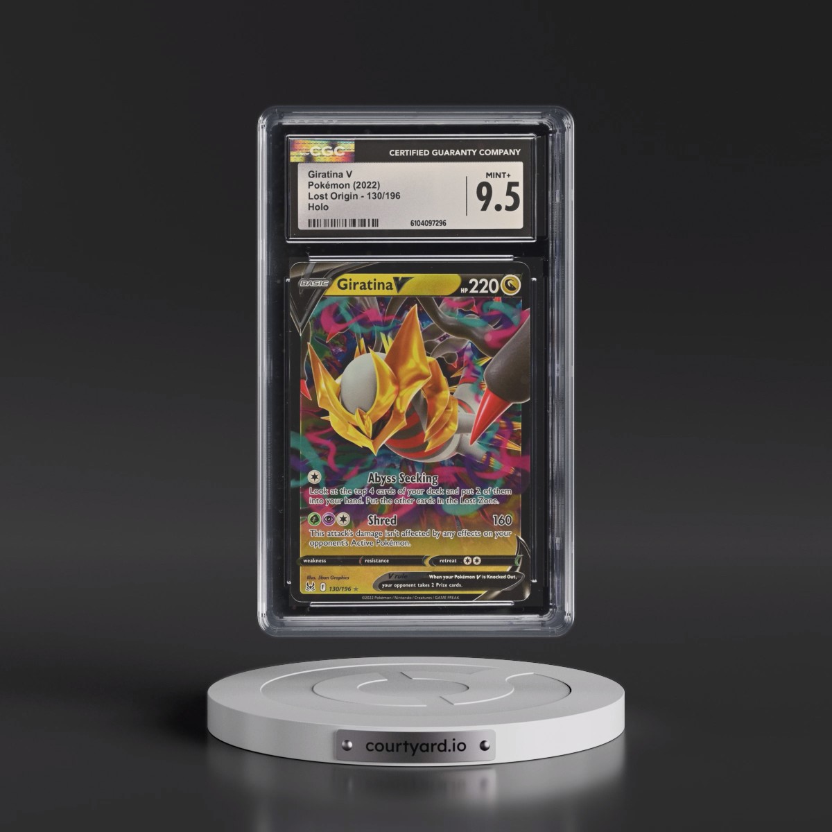2022 Lost Origin #130/196 Giratina V - Holo (CGC 9.5 MINT+)