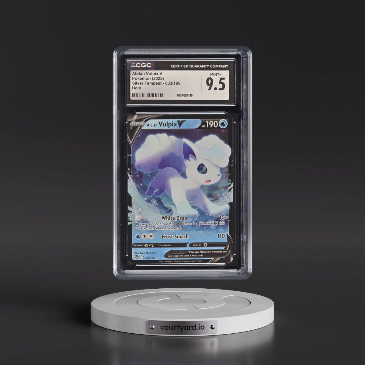 2022 Silver Tempest #033/195 Alolan Vulpix V - Holo (CGC 9.5 MINT+)