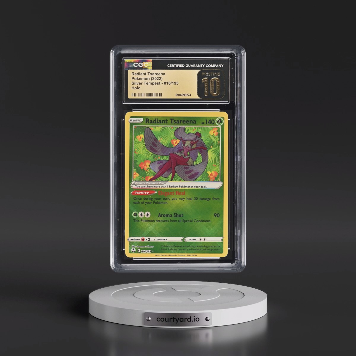 2022 Silver Tempest #016/195 Radiant Tsareena - Holo (CGC 10 PRISTINE)