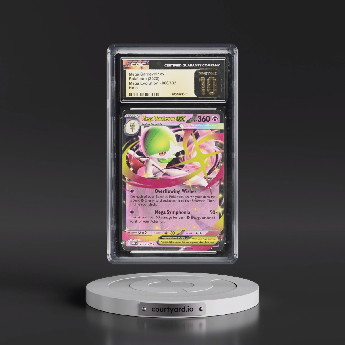 2025 Pokémon Meg EN-Mega Evolution #060 Mega Gardevoir EX - Holo (CGC 10 PRISTINE)