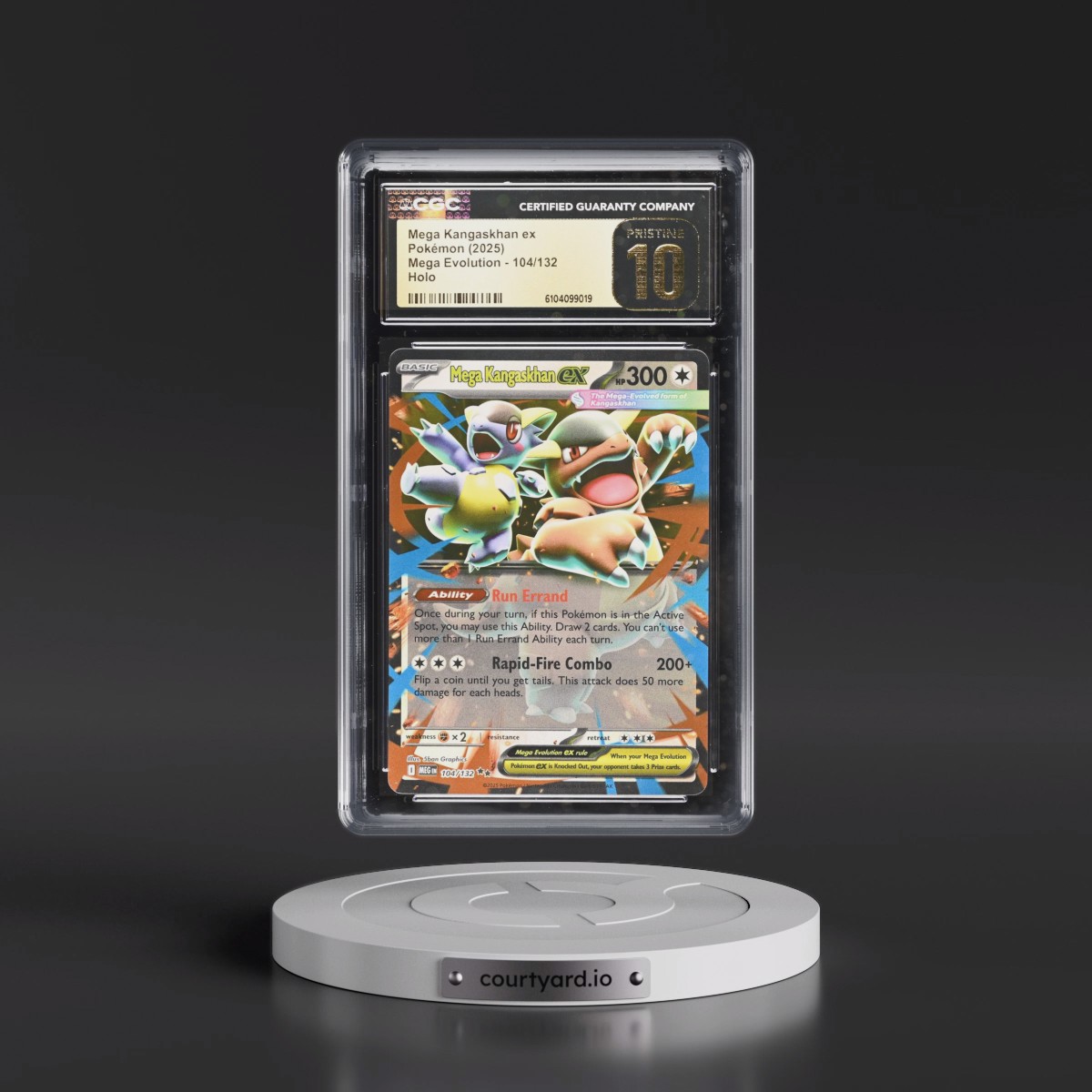 2025 Mega Evolution - MEG EN #104/132 Mega Kangaskhan ex - Holo (CGC 10 PRISTINE)