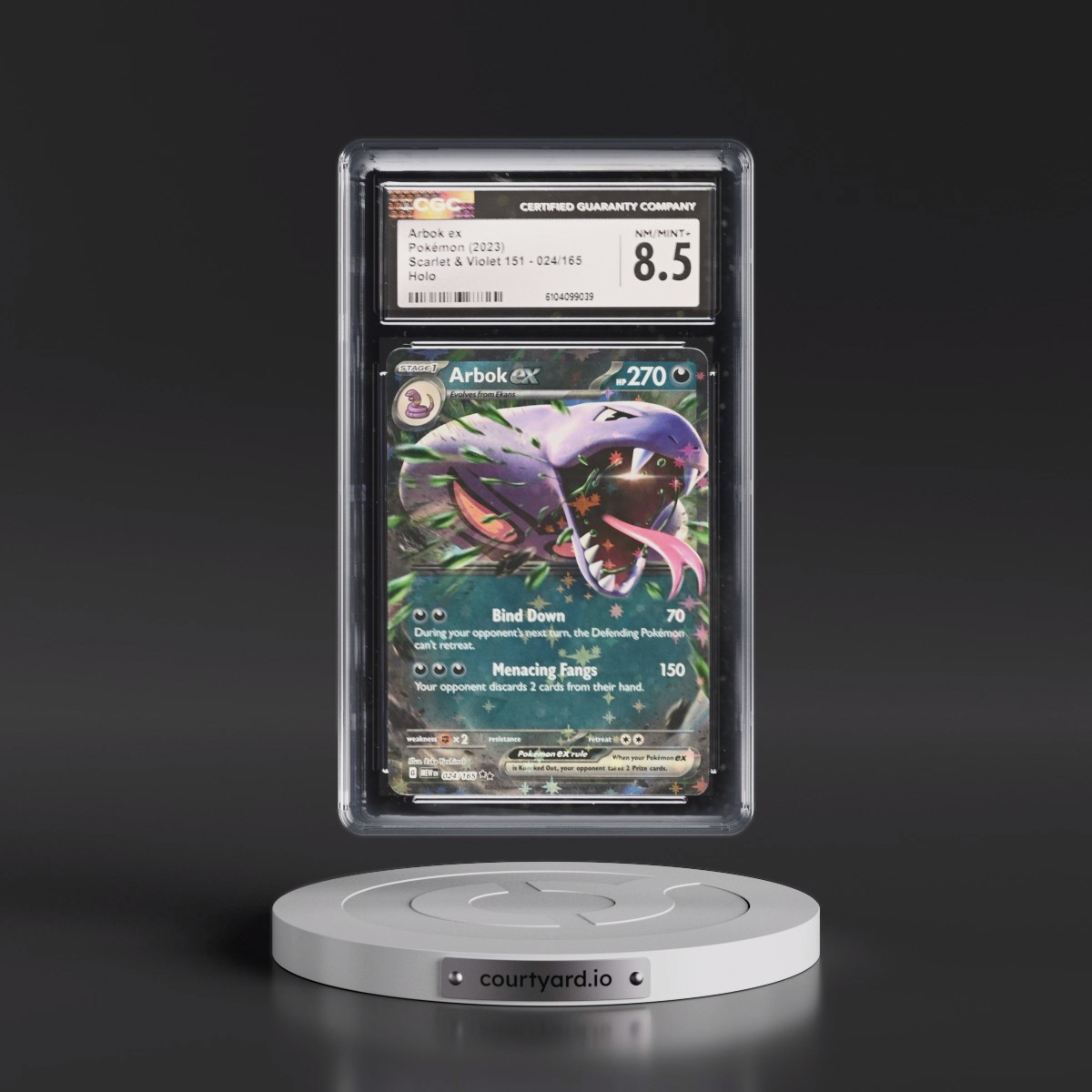 2023 Scarlet & Violet 151 - MEW EN #024/165 Arbok ex - Holo (CGC 8.5 NM-MT+)