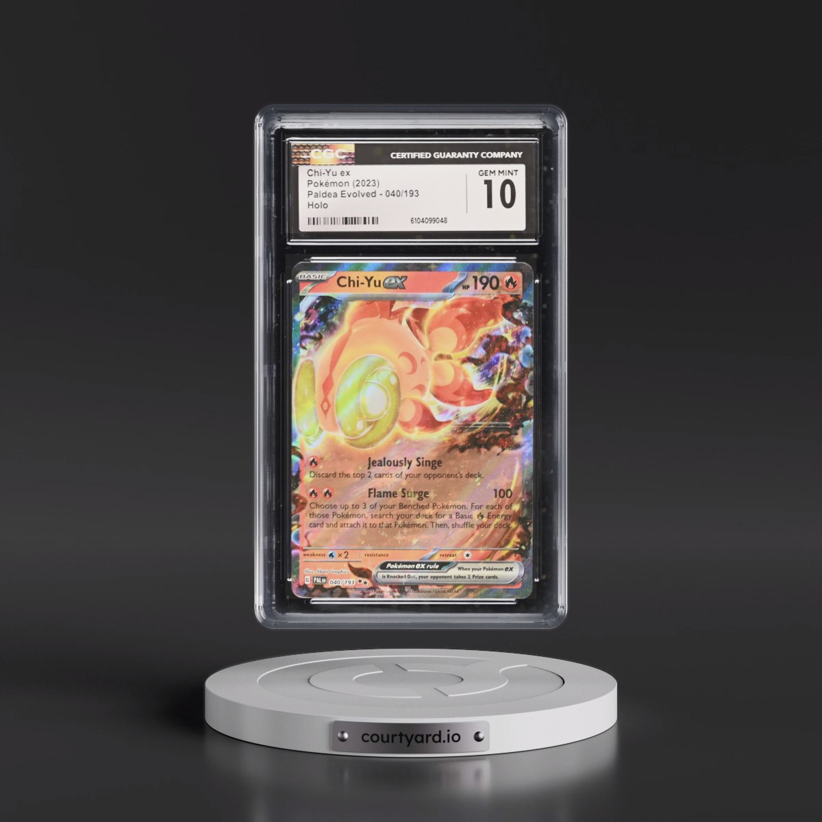 2023 Paldea Evolved - PAL EN #040/193 Chi-Yu ex - Holo (CGC 10 GEM MINT)