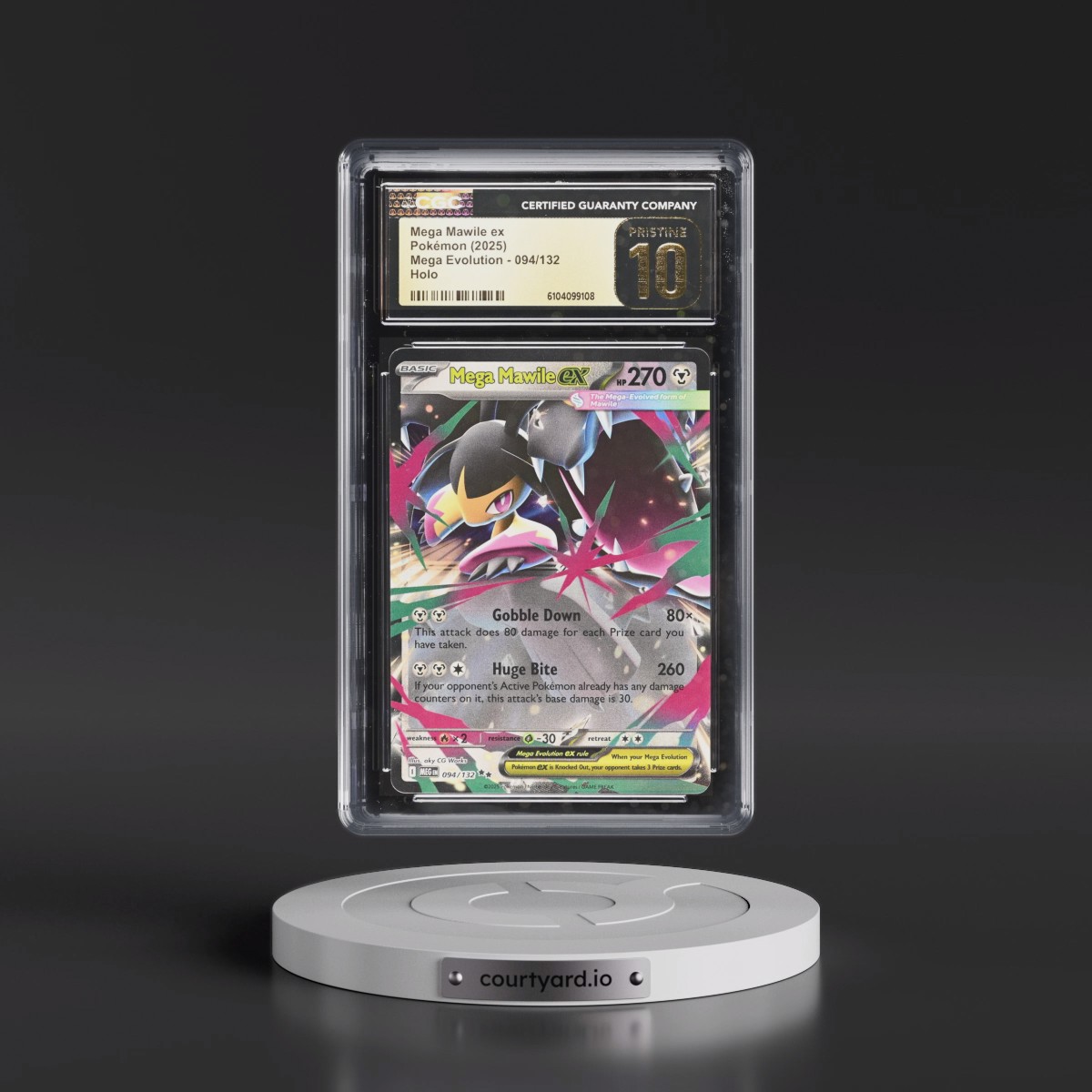 2025 Mega Evolution - MEG EN #094/132 Mega Mawile ex - Holo (CGC 10 PRISTINE)