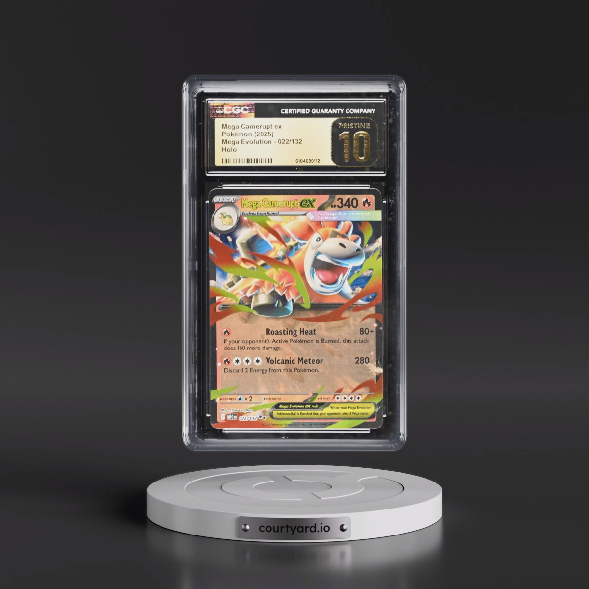 2025 Mega Evolution - MEG EN #022/132 Mega Camerupt ex - Holo (CGC 10 PRISTINE)