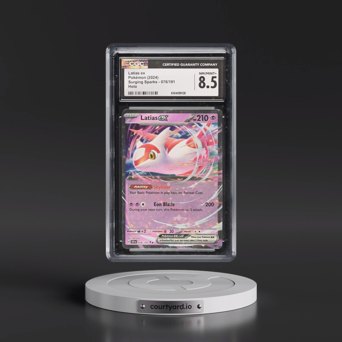 2024 Surging Sparks - SSP EN #076/191 Latias ex - Holo (CGC 8.5 NM-MT+)