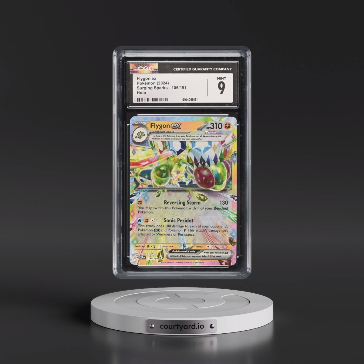 2024 Pokémon Ssp EN-Surging Sparks #106 Flygon EX - Holo (CGC 9 MINT)