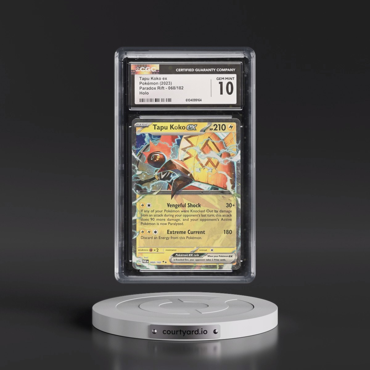 2023 Pokémon Par EN-Paradox Rift #068 Tapu Koko EX - Holo (CGC 10 GEM MINT)