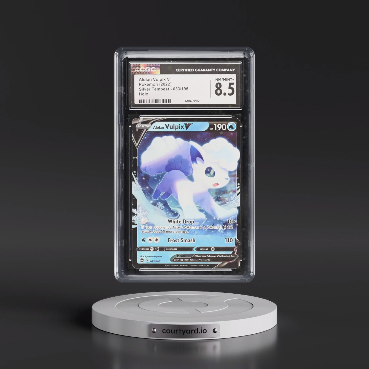 2022 Silver Tempest #033/195 Alolan Vulpix V - Holo (CGC 8.5 NM-MT+)
