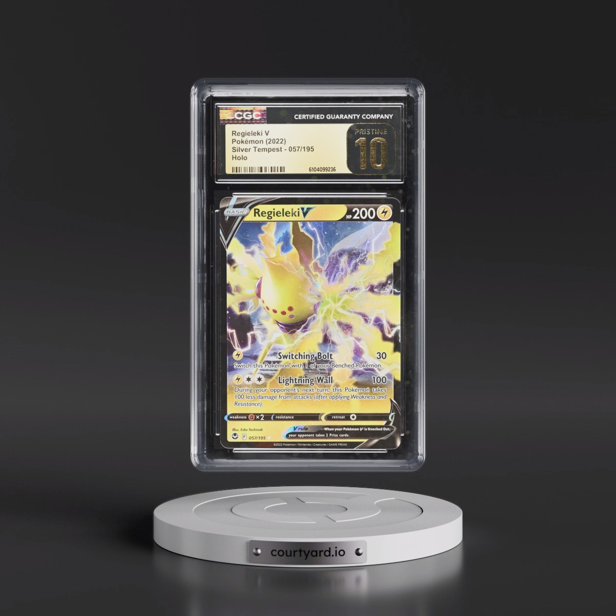 2022 Silver Tempest #057/195 Regieleki V - Holo (CGC 10 PRISTINE)