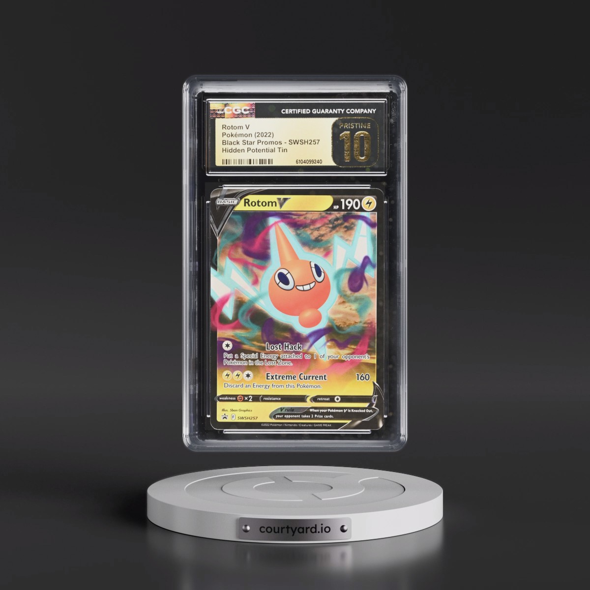 2017 Black Star Promos - Sword & Shield #SWSH257 Rotom V - Hidden Potential Tin (Holo) (CGC 10 PRISTINE)