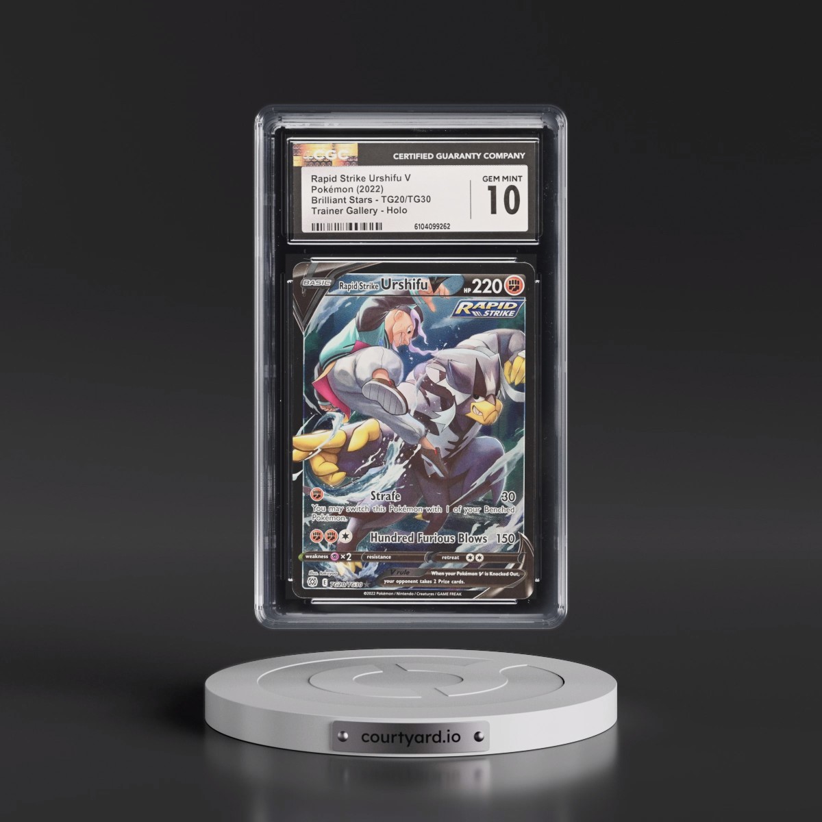 2022 Brilliant Stars #TG20/TG30 Rapid Strike Urshifu V - Trainer Gallery Holo (CGC 10 GEM MINT)