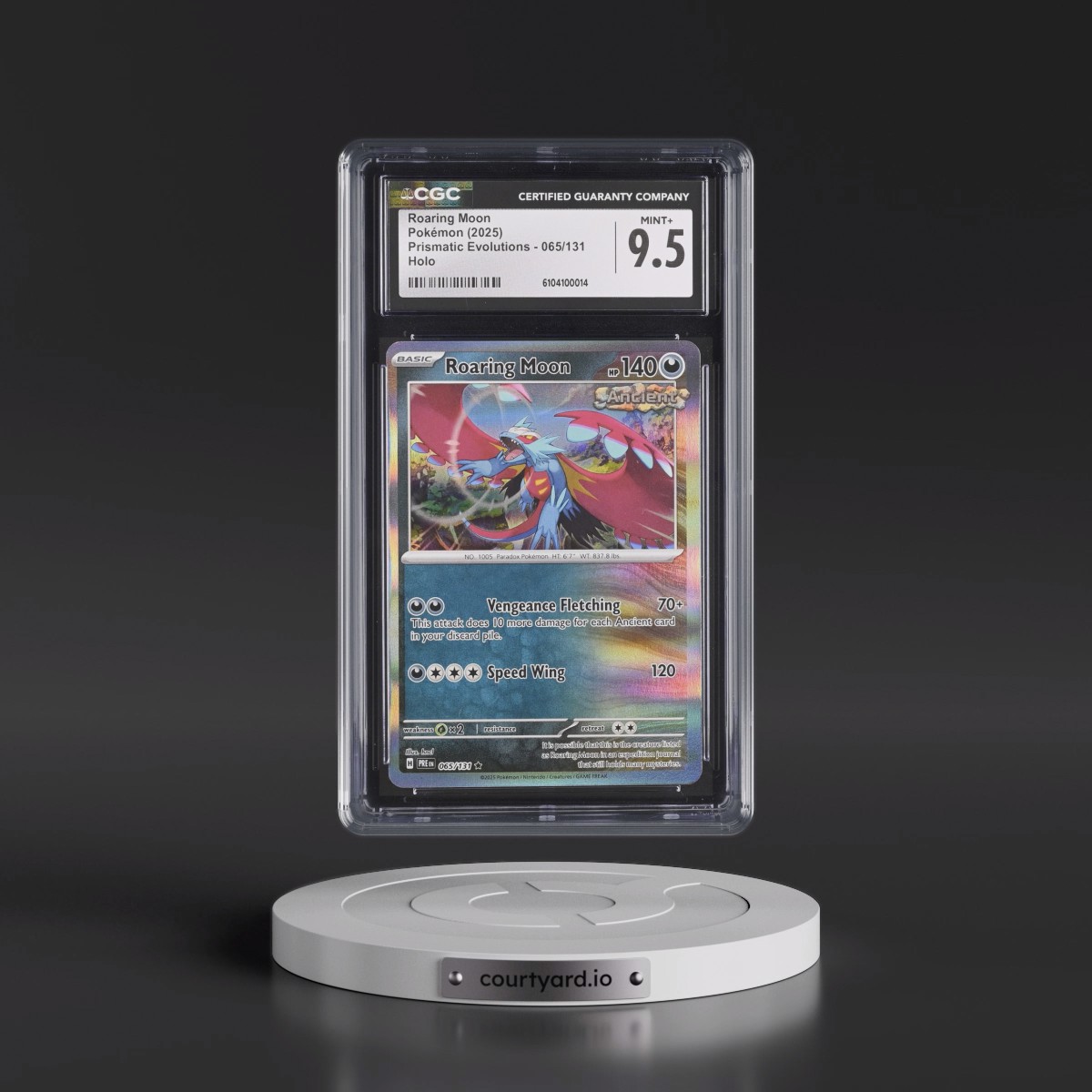2024 Prismatic Evolutions - PRE EN #065/131 Roaring Moon - Holo (CGC 9.5 MINT+)