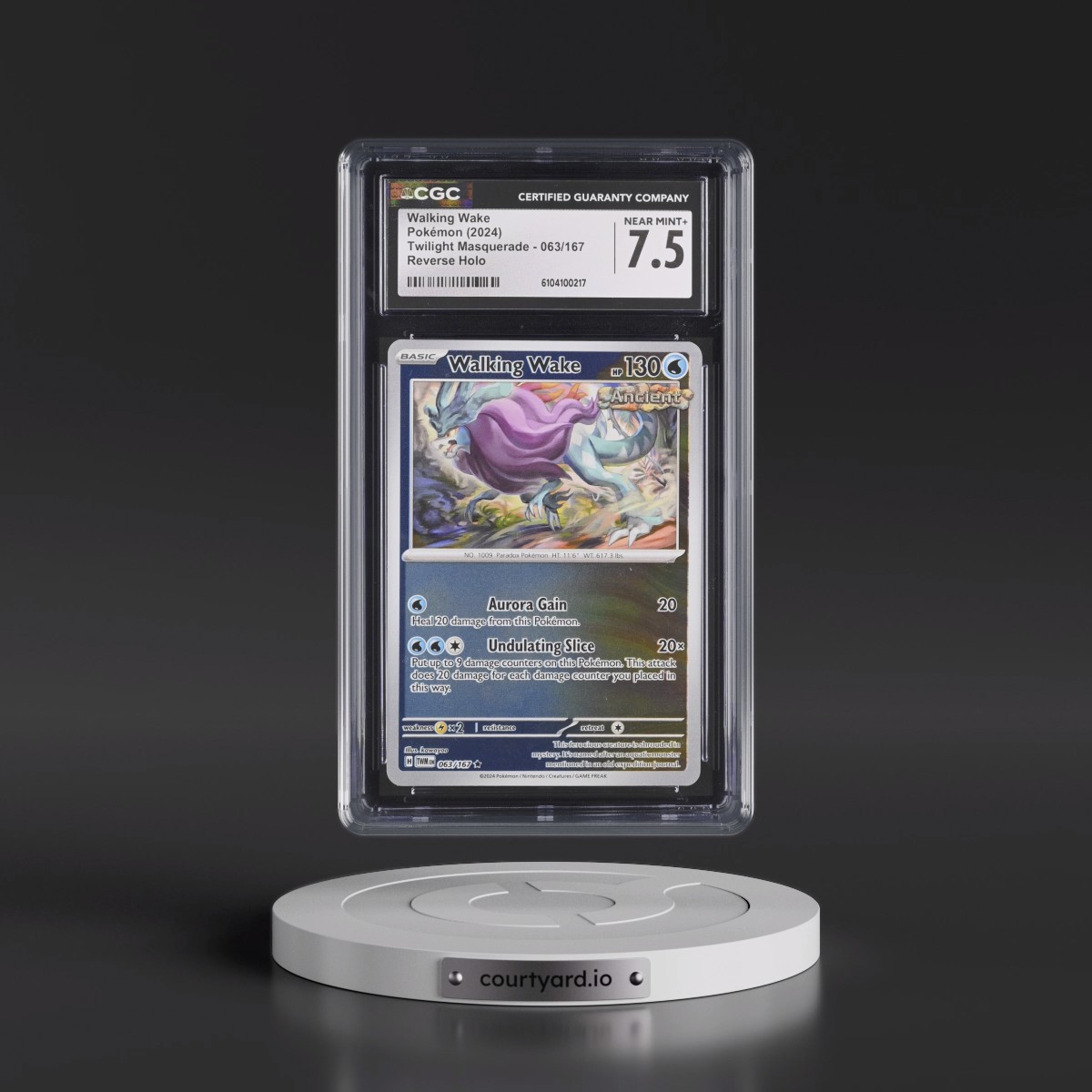 2024 Pokémon Twm EN-Twilight Masquerade #063 Walking Wake - Reverse Holo (CGC 7.5 NM+)