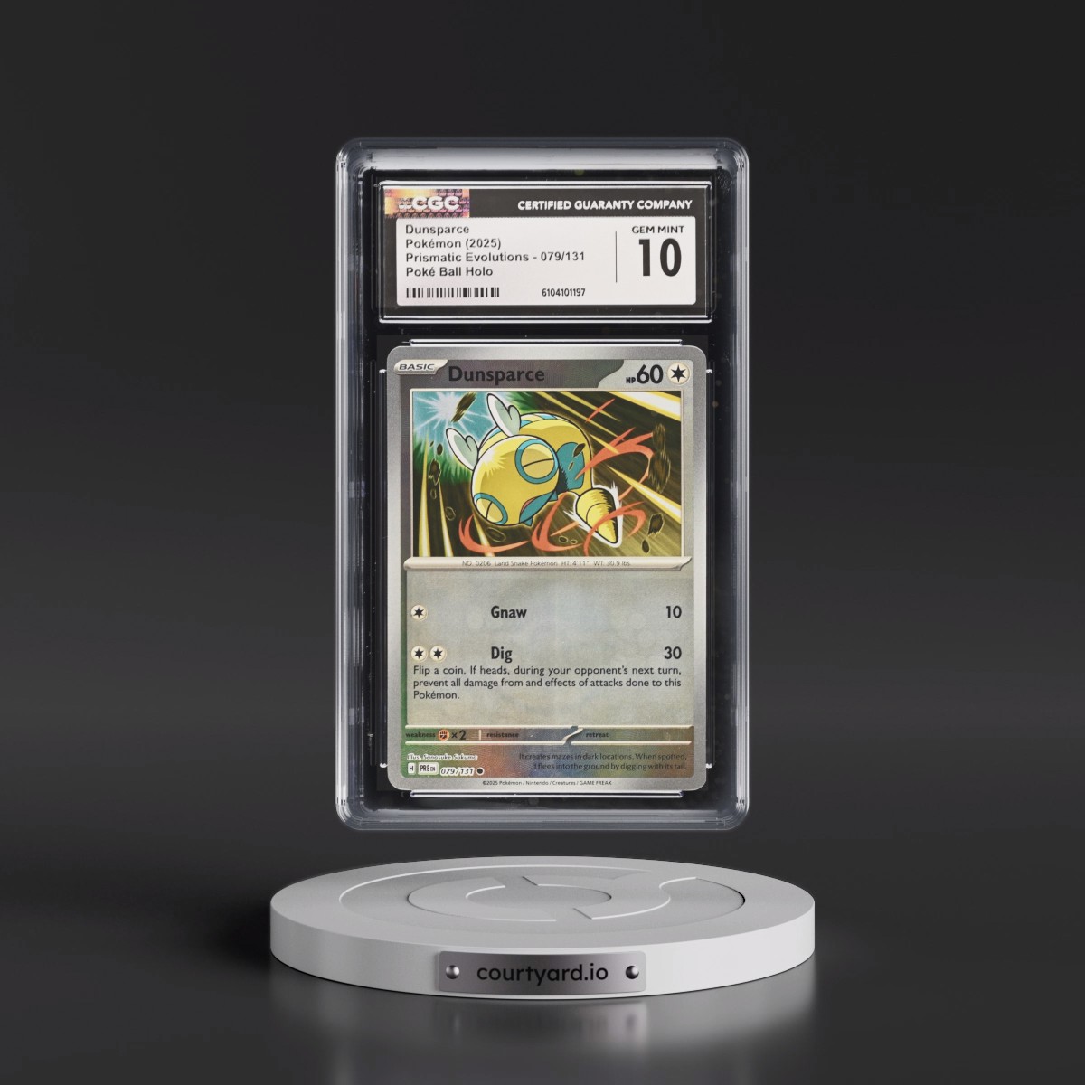 2024 Prismatic Evolutions - PRE EN #079/131 Dunsparce - Poké Ball Holo (CGC 10 GEM MINT)