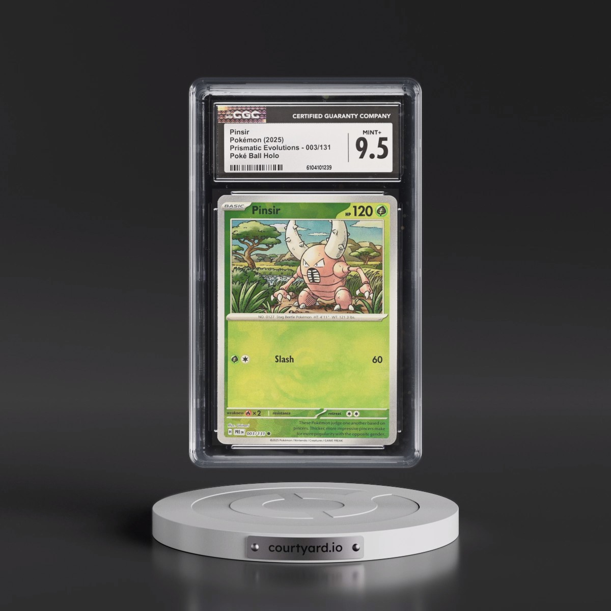 2024 Prismatic Evolutions - PRE EN #003/131 Pinsir - Poké Ball Holo (CGC 9.5 MINT+)