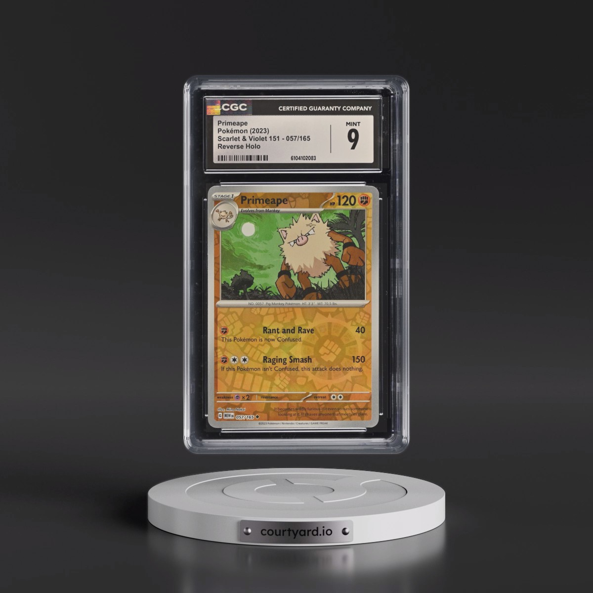 2023 Scarlet & Violet 151 - MEW EN #057/165 Primeape - Reverse Holo (CGC 9 MINT)
